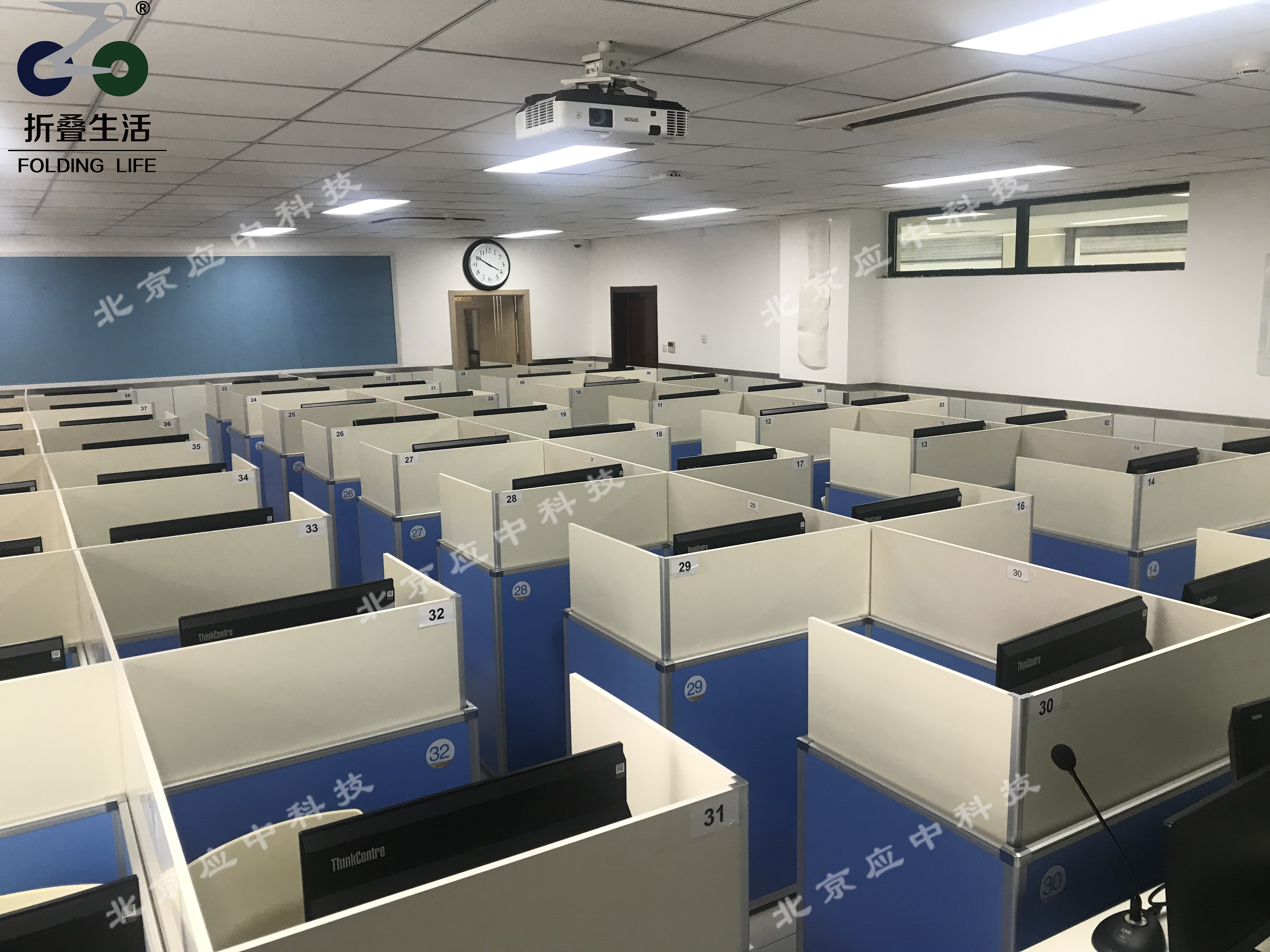 听说英语课桌 校用考试电脑桌 学校多媒体培训桌