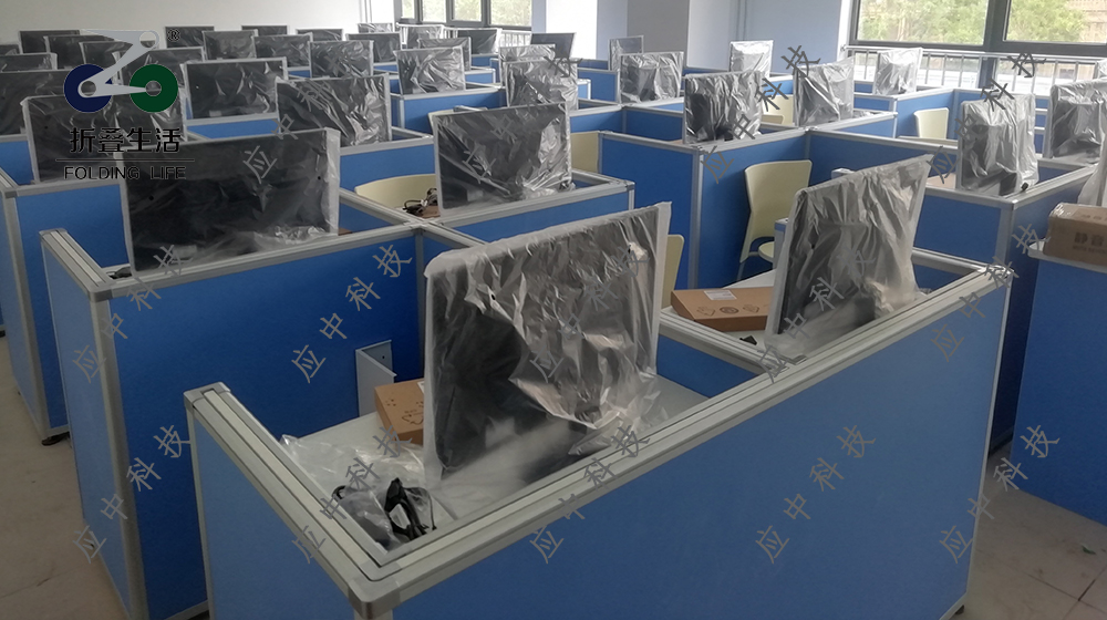 升降屏风考试桌