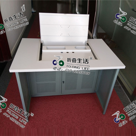 钢木结合Q2翻转电脑桌